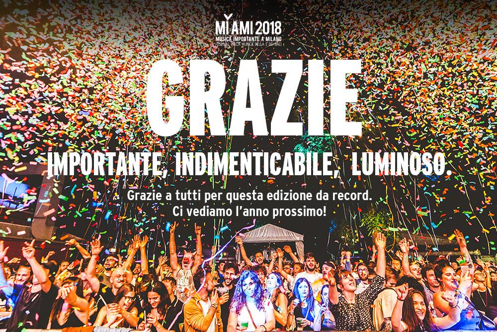 MI AMI FESTIVAL 25 e 26 maggio 2018 GRAZIE