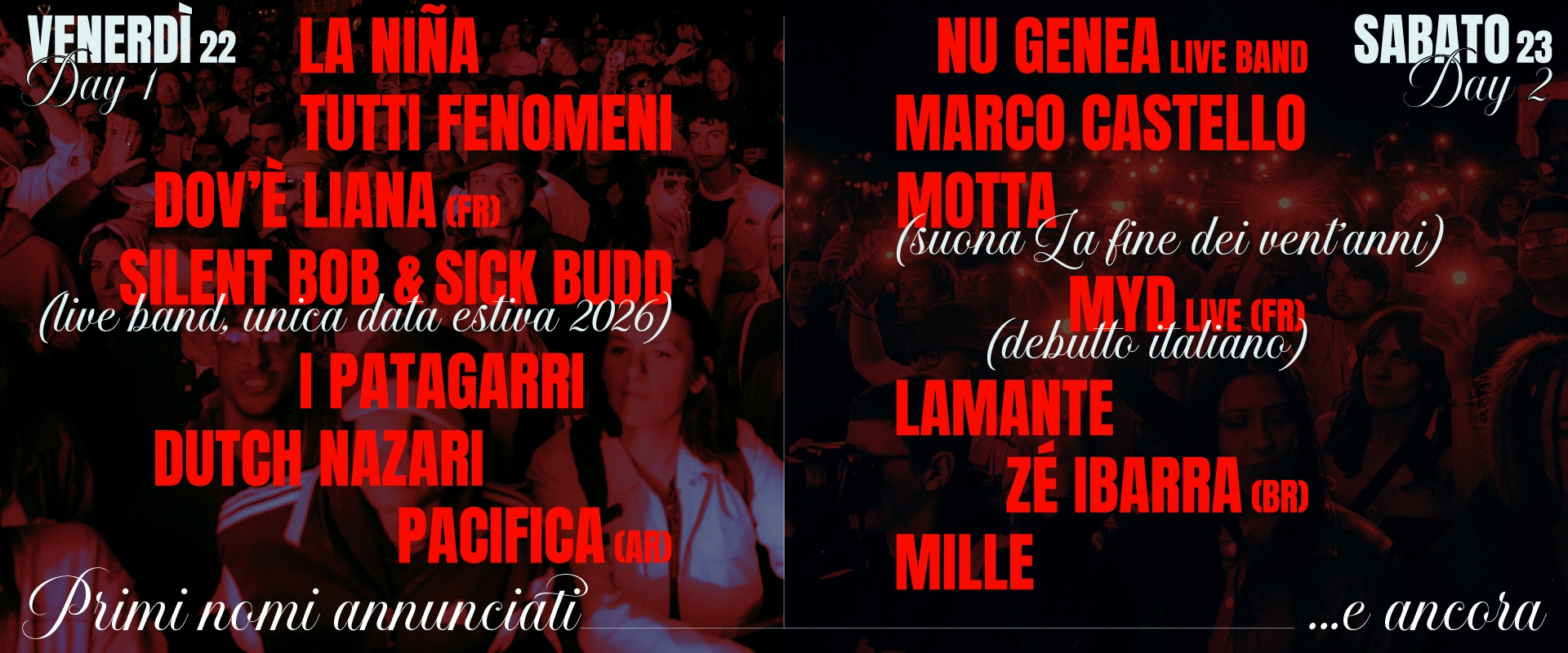 primi nomi annunciati